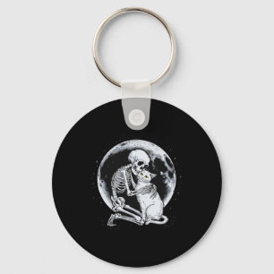 Porte-clés Squelette Chat Crâne Kitty Cute Goth Halloween Cos
