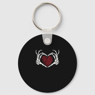 Porte-clés Squelette Coeur main signe costume tendance Hallow