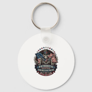 Porte-clés Squelette Cowboy Patriotique Squelette Dark Patrio