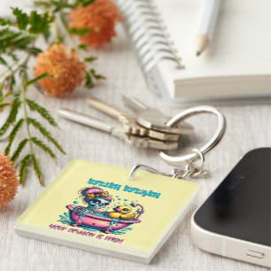 Porte-clés Squelette d'art de mots drôle de sarcasme