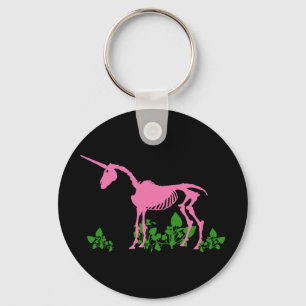 Porte-clés Squelette de licorne rose