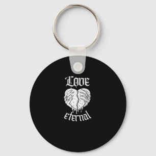 Porte-clés Squelette Mains Coeur Gothique Classique