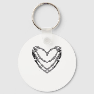 Porte-clés Squelette Mains Coeur Signer Retro Costume Hallowe