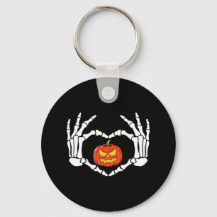 Porte-clés Squelette Mains Coeur Signer Retro Costume Hallowe