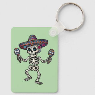 Porte-clés Squelette Mexicain Coloré