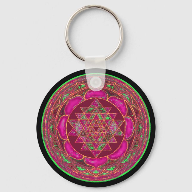 Porte-clés Sri Lakshmi Yantra Mandala (Recto)