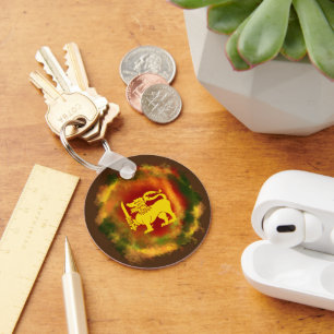 Porte-clés Sri Lanka Drapeau Lion design pour Sri Lankais