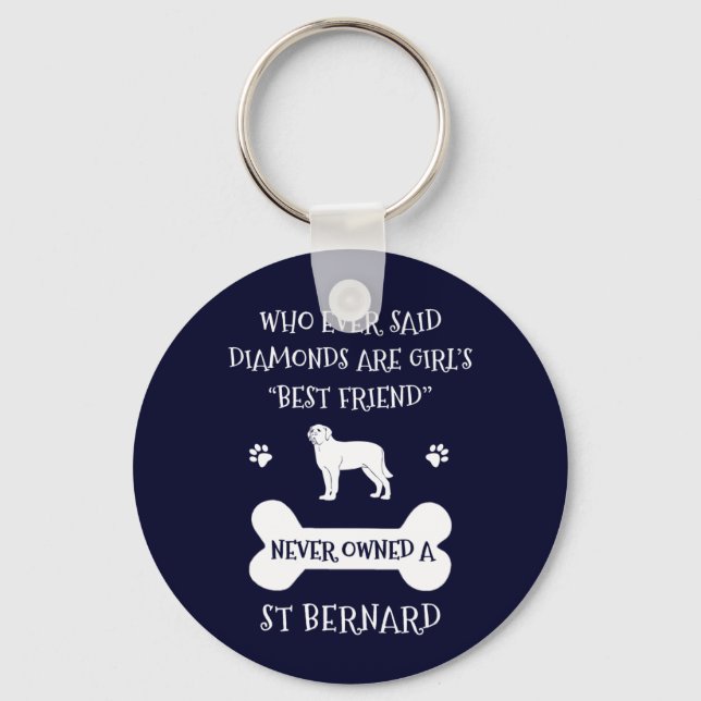 Porte-clés St Bernard Dog meilleur ami (Recto)