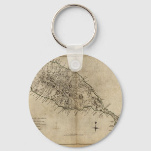 Porte-clés St Christopher (St Kitts), carte des Caraïbes