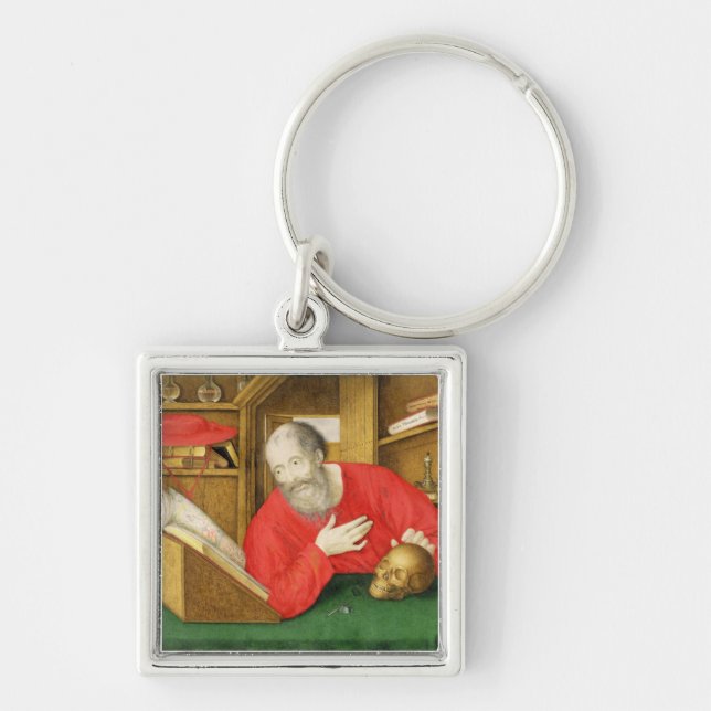 Porte-clés St Jerome dans son étude, 1650 (bodycolour et la (Devant)