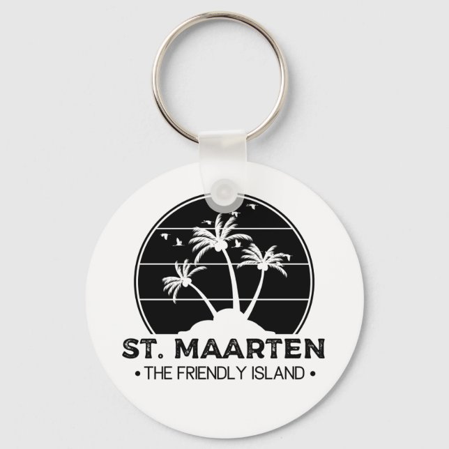 Porte-clés St Martin L'île conviviale Sint Martin (Recto)
