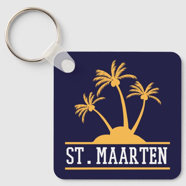 Porte-clés St Martin L'île conviviale Sint Martin (Recto)