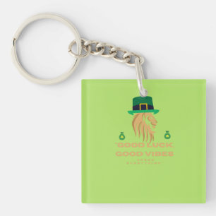Porte-clés St. Patrick’s Day Lion King - Good Luck Good Vibes