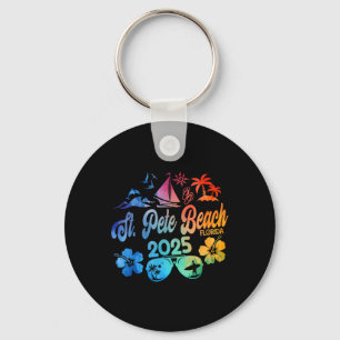 Porte-clés St. Pete Beach Floride 2025 Tie Dye Vacation Souve