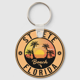 Porte-clés St. Pete Beach Floride Vintage voyage souvenir