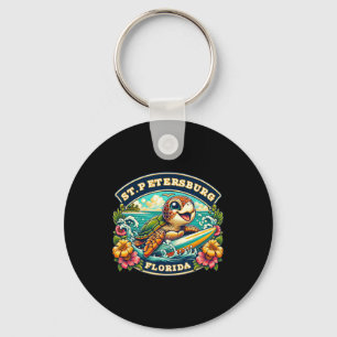 Porte-clés St. Petersberg Floride Tortue de mer mignonne en t