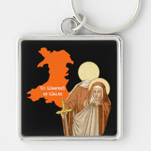 Porte-clés St. Winifred du Pays de Galles (P 002)