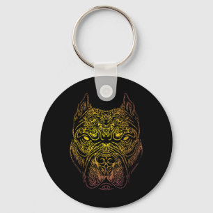 Porte-clés Staffordshire Bull Terrier Chien Tatouage Tribal