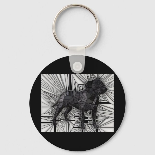 Porte-clés Staffordshire Bull Terrier Mosaic (Recto)
