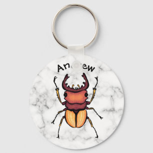 Porte-clés Stag Beetle Insect Art Entomologie Nom