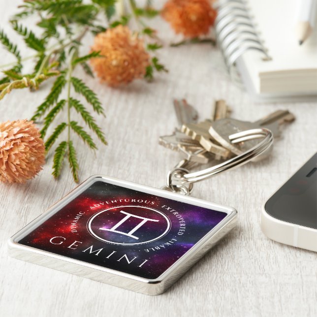 Porte-clés Starfield Gemini Twins Western Zodiac (Côté)