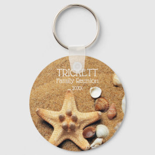 Porte-clés Starfish Et Seashells Beach Reunion Famille