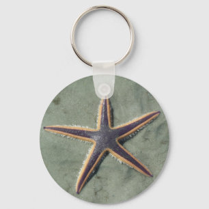 Porte-clés Starfish Purple étoile de mer sur la plage