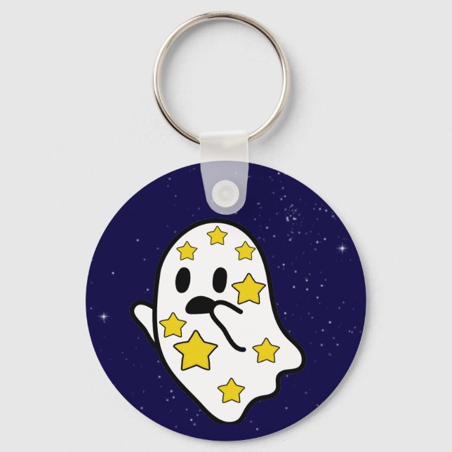 Porte-clés Starry Ghost Perdu Dans L'Espace (Recto)