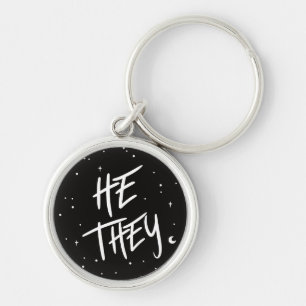 Porte-clés Stars He/They Pronounounounounounouns