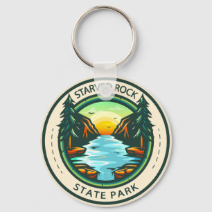 Porte-clés Starved Rock State Park Badge de l'Illinois