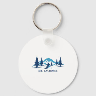 Porte-clés Station de ski Mt. Lacrosse Wisconsin Skieur Ski 