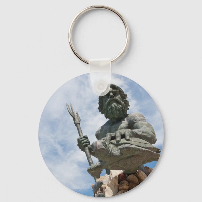 Porte-clés Statue de la plage du roi Neptune Virginia (Recto)