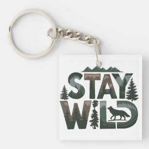 Porte-clés Stay Wild - Conception inspirée de la nature