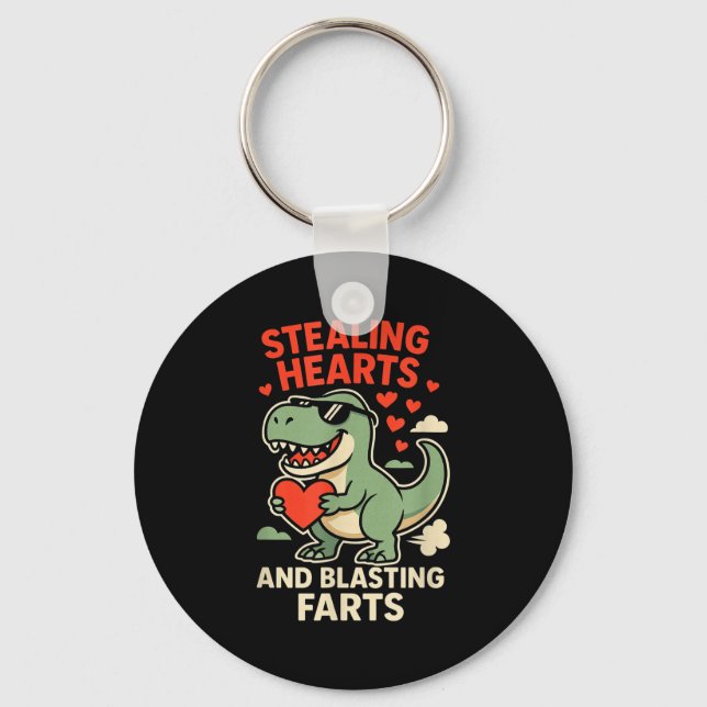 Porte-clés Stealing Hearts And Blasting Farts Trex Childrens  (Recto)