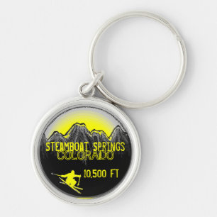 Porte-clés Steamboat Springs Colorado jaune porte - clé de sk