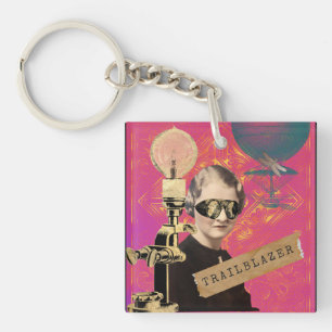 Porte-clés Steampunk Femme Trailblazer Pop Art