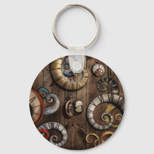 Porte-clés Steampunk - horloge - machine de temps