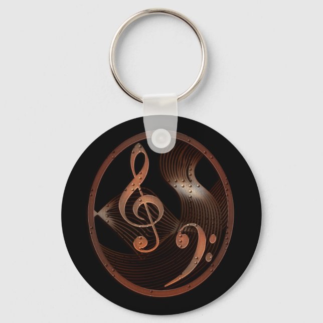 Porte-clés Steampunk Music Design Porte - clé (Recto)