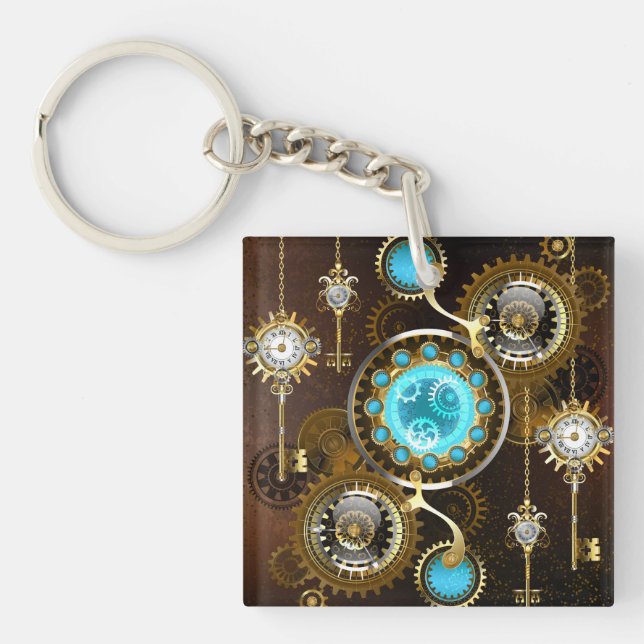 Porte-clés Steampunk Rusty Background (Devant)