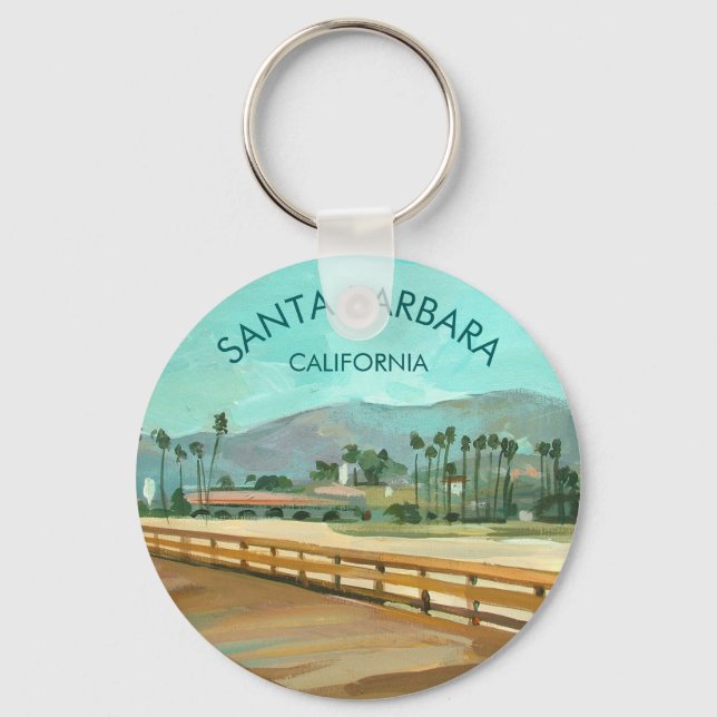 Porte-clés Stearns Wharf - Père Noël Barbara, CA (Recto)