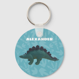 Porte-clés Stegosaurus Toy Dinosaur Bleu et Vert