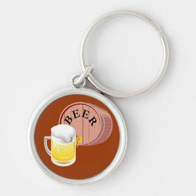 Porte-clés Stein de barillet de bière et de bière (Devant)
