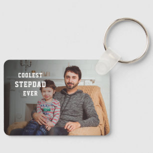Porte-clés Stepdad le plus froid jamais personnalisé photo pa