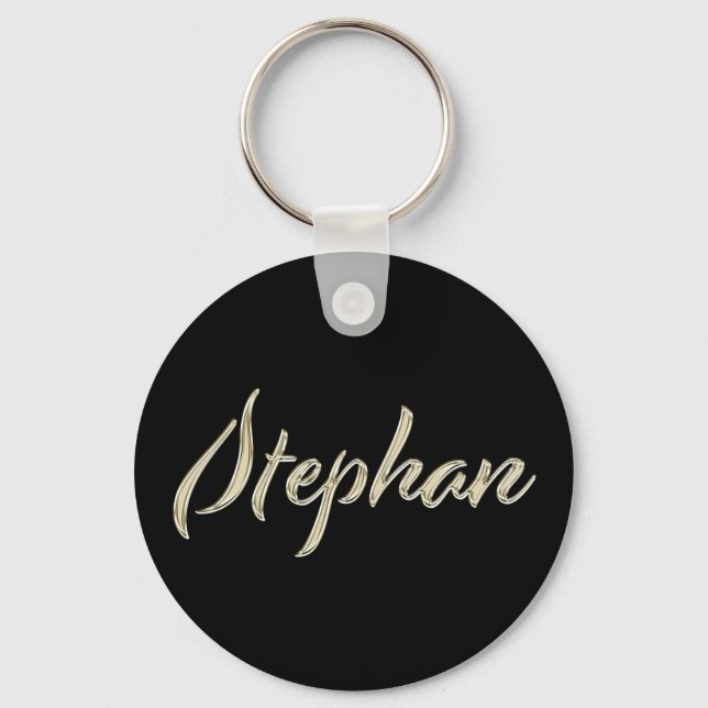 Porte-clés Stephan Name whitegold Button (Recto)