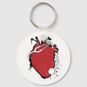 Porte-clés stéthoscope cardiaque anatomique