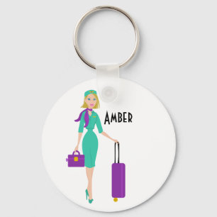 Porte-clés Steward (hôtesse de l'air) fabuleux