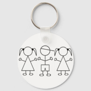Porte-clés Stick enfants porte - clé triplet fille fille garç
