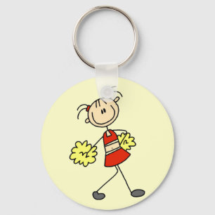 Porte-clés Stick Figure Cheerled Tshirts et cadeaux