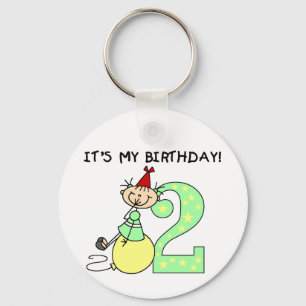 Porte-clés Stick Girl 2e Anniversaire Tshirts et cadeaux