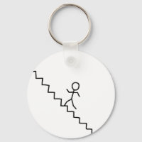 Stick man monter l'escalier porte - clé